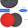 Lazulithic Pack of 6 Felt Polishing Pads, 125 mm, Compatible
