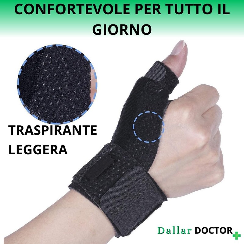 Ferula Rizarthrosis for 2 Hands, Stabilising Wrist Support and Immobiliser