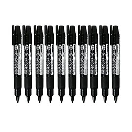 Marcador Permanente Uso Industrial Pentel Punto Fino Negro/10 Piezas-MSP20-A