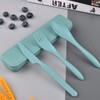 Travel Utensils with Case, Reusable Plastic Cutlery, Wheat Straw Travel