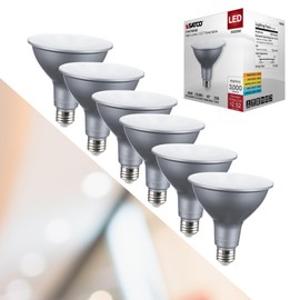Satco S32250 21 Watt PAR38 High Lumen LED; 27K/30K/35K/40K/50K CCT Selectable; Medium Base; 120 Volt (6 Pack)