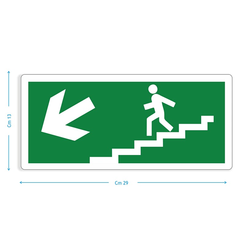 pubblimania Emergency Exit PVC Heavy Duty Outdoor Indoor Exit (29