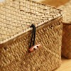 FEILANDUO Shelf Baskets with Lid Set of 3 Handwoven Seagrass