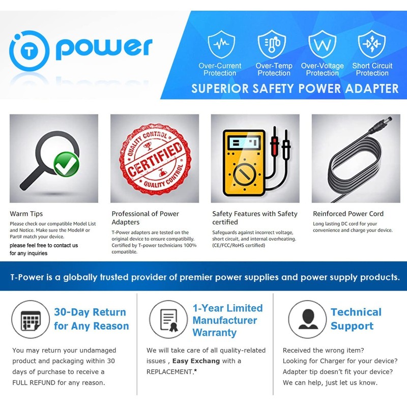 T POWER 42V Battey Charger for PhunkeeDuck, Rawrr, Rydon Zag,