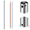 VIHOSE Ceiling Fan Downrod 48 Inch, Silver, 4 Inch Non-Threaded