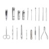 DoerSpace Manicure Pedicure Set, 19 Pieces, Black Nail Clippers, Nail