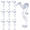 10pcs Clear Plastic Valance Clips for Horizontal Blinds - 64mm