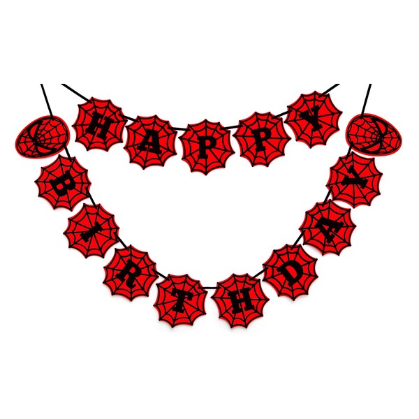Seyal®Spidrman Happy Birthday Banner