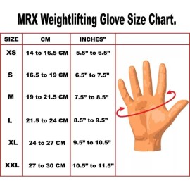 MRX Weightlifting Gloves Workout Wrist Support Lifting Gym Accessories Gloves - X-Small