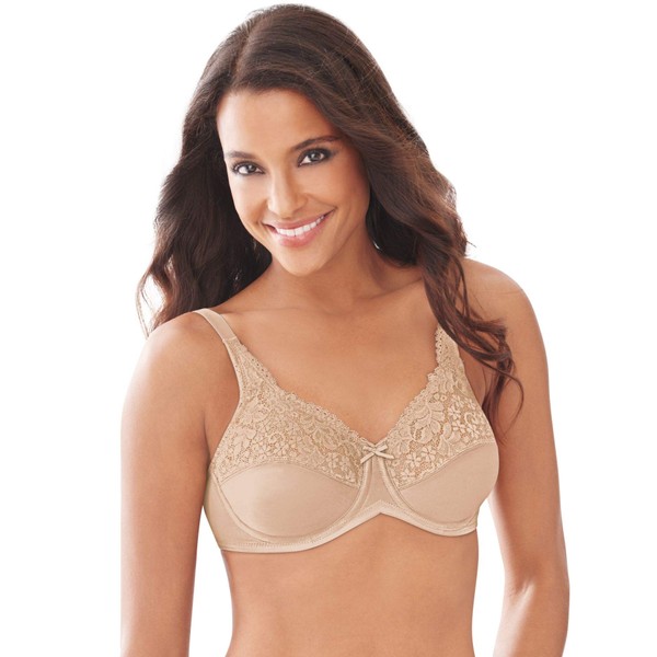 Lilyette Bali Minimizer Bra, Lacey Underwire Bra with Full-Coverage &