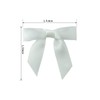 7Rainbows 50pcs Boutique 1.5" White Satin Ribbon Mini Bows for