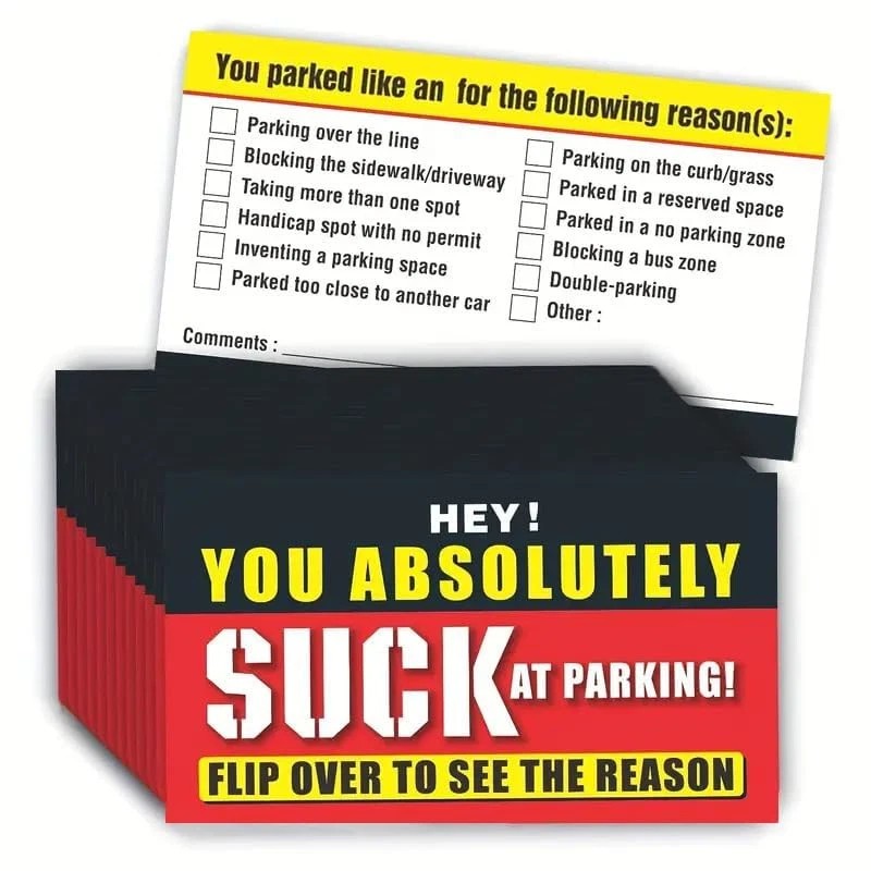 CDXHOME You Absolutely Suck At Parking Cards 100 Pack Durable