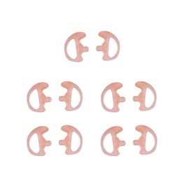 KS K-STORM Two Way Radio Ear Mold Replacement Soft Silicone Ear Insert for Acoustic Coil Tube Earpiece (Carnation, 5 Pair Small)