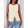 PRETTYGARDEN Women's Ribbed Tank Tops Summer 2025 Open Front Button