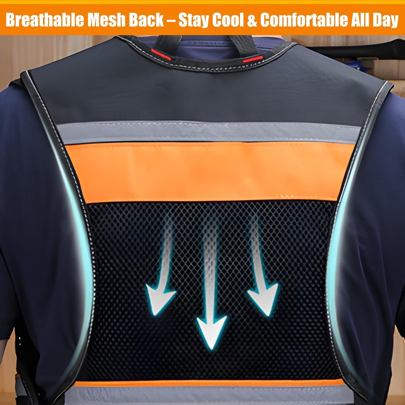 Electrician Tool Vest for Men, Tool Vest Electrician with Molded