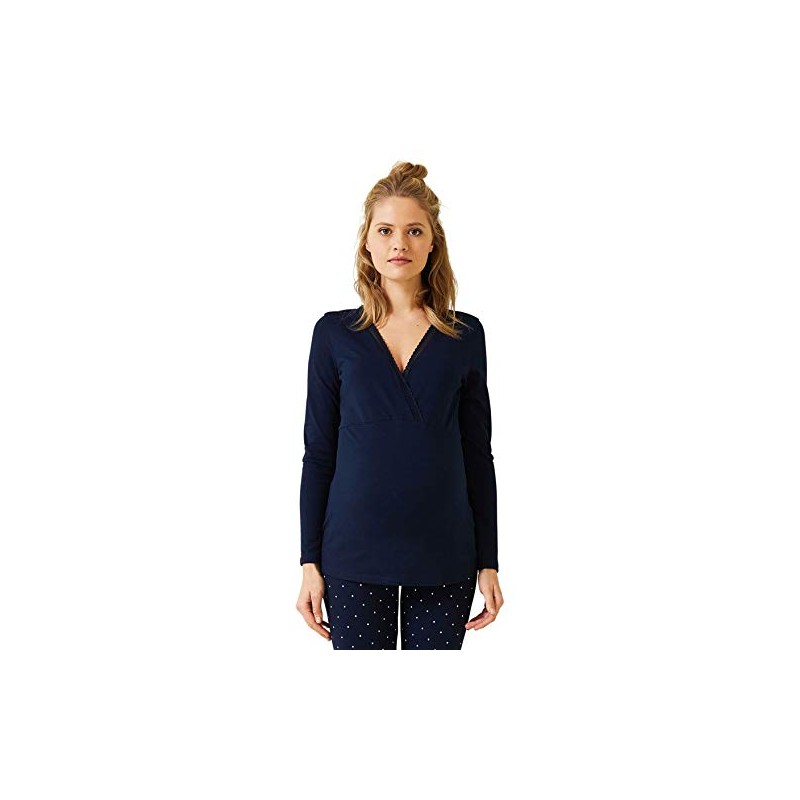 Vertbaudet Pregnancy and Breastfeeding Pyjamas 2 Piece Set, Printed Ink