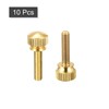 sourcing map Knurled Screws M4 x 16 mm Brass Shoulder