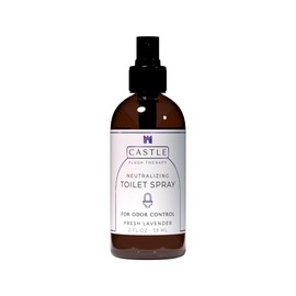 Castle Flush Therapy Neutralizing Toilet Spray | Odor Control: Spray The Water Surface, Go, Then Flush | Bathroom Freshening Spray | Neutralizes Odors at the Source | Fresh Lavender | 2 oz