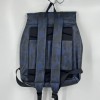 Duchamp Backpack Navy Camouflage Camo Rubberized Foldover Padded Straps