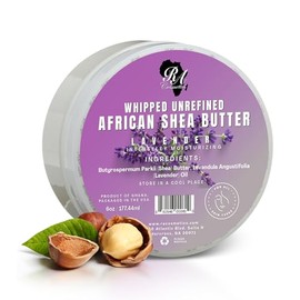 RA COSMETICS RA COSMETICS Whipped Shea Butter Lavender C 6oz | 100% Pure and Natural African Shea Butter for Men & Women - Ultimate Handcrafted Moisturizer with Essential Vitamins for Radiant Skin & Luscious Hair