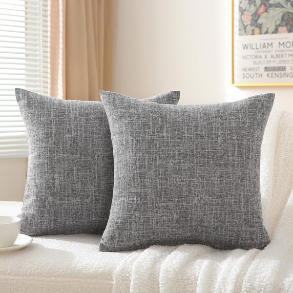 oecoel Fall Burlap Linen Throw Pillow Covers 20x20 Inch Super