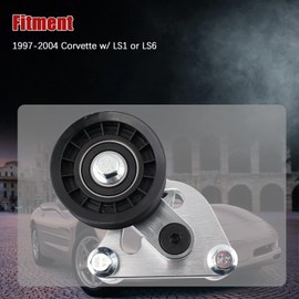 Belt Tensioner with Pulley Modifications Fit for 1997-2004 LS1 / LS6 Corvette, Serpentine Belt Tensioner & Drive Belt Tensioner, Aluminum Manual