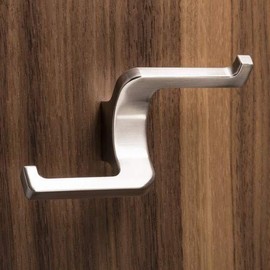 2 x So-Tech® Bill Modern Coat Hooks Wall Hooks Stainless Steel Look Large