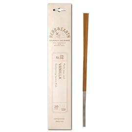 HERB & Earth H&E Bamboo Incense - Vanilla - 20 Sticks by Nippon KODO, Japanese Quality Incense Since 1575