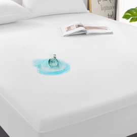 GRT 1 Pack 100% Waterproof Mattress Protector King Size, Breathable & Noiseless Waterproof Mattress Cover Fitted Deep Pocket from 5" to 21", Smooth Washable King Bed Protector - Vinyl Free
