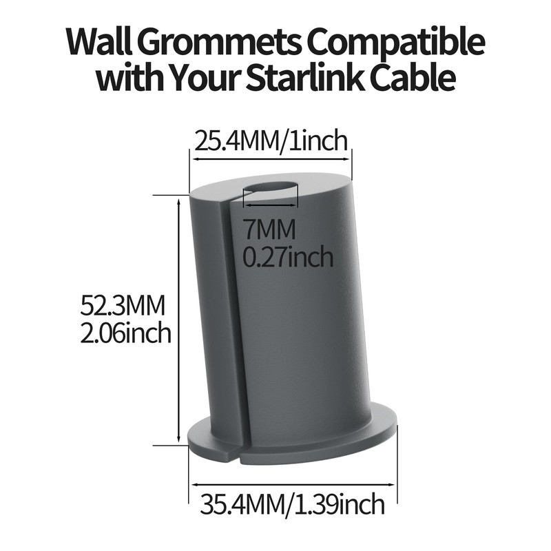 EAZUSE Starlink Cable Routing Kit Wall Pass Through Grommet Mounting