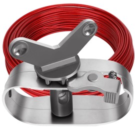 DIRAEEN Pool Cover Cable and Winch Kit Swimming Pool Cover Cable Red Cable for Winter Safe Above Ground Swimming Pool Cover (164 Feet)