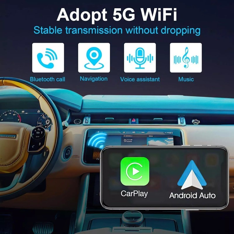 Lasertail Wireless CarPlay Adapter Dongle USB For Apple iOS Car