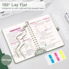 EMSHOI Spiral Notebook College Ruled, A5 Small Hardcover Leather, 140