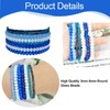 YBMYCM 60PCS Bohemian Multi Layer Crystal Beaded Stacking Bracelets Round