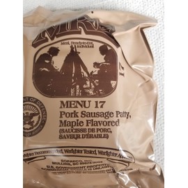 LoJo Surplus 2022 Genuine Military MRE Meals Ready to Eat with Inspection Date 2022 or Newer (Pork Sausage Patty, Maple Flavored)