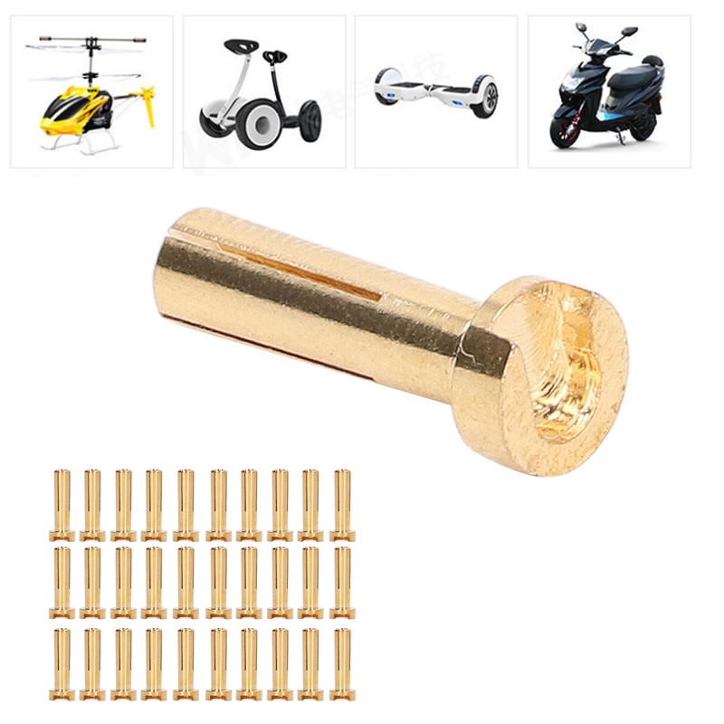 30Pcs Banana Plug Connectors Brass High Accuracy Standard RC Battery