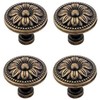 GDQLCNXB Pull Handle Metal Flower Shape Cabinet Drawer Door Knob