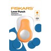 Fiskars Motive Lever Punch, Circle, Diameter 2.5 cm, for Left