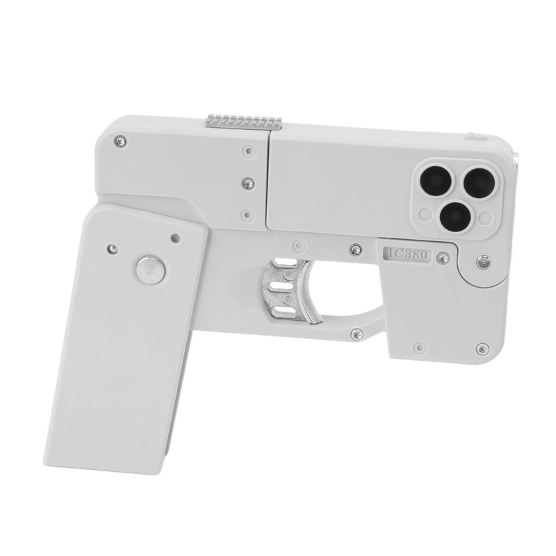 Soft Ball Shooting Toy Foldable Phone Shaped Long Range Ball