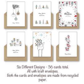 36 Eco-Friendly Recycled Cardboard Christmas Cards