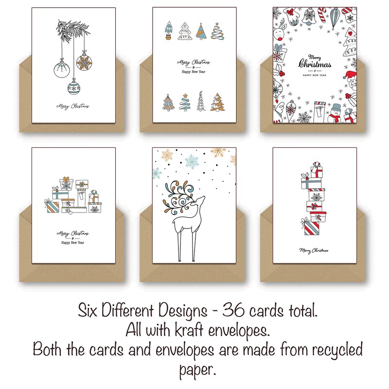 36 Eco-Friendly Recycled Cardboard Christmas Cards