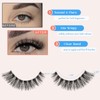 QUNETY Natural Lashes False Eyelashes Wispy Cat Eye Lashes Fluffy