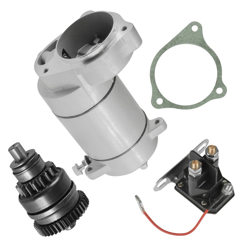 Caltric Starter With Drive Bendix and Relay Solenoid for Polaris