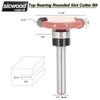SICWOOD Top Bearing Slot Cutter Router Bit 1/4 Shank, Radius