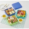 T-WORLD 4080 Stackable Picnic Case, Square Shape, 3 Tiers, Blue,