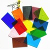 ILLUCKAI 12 Sheets Transparent Stained Glass Sheet Rainbow Colors, 6
