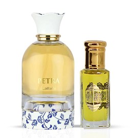 Petra Eau De Parfum Spray 100ml (3.4 oz) by Lattafa & Now Girl Perfume Oil 12ml (0.40 oz) by Intense Oud | Unleash Your Duality – Bold & Playful in One Bundle (Bundle)