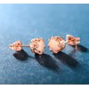 MDFUN Rose Gold Plated 6.0mm Round Brilliant Crown Opal and