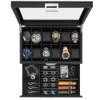 Anyasun 12-Slot Watch Box, 2 Layers Watch Box Organizer with