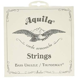 Aquila 68U Bass Ukulele Strings Thundergut, GDAE, Tuning Stability [Set of 4] White